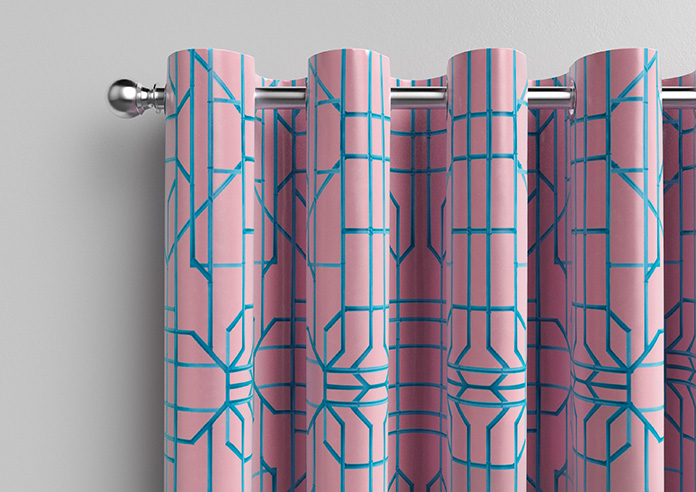 Bamboo Candy, Blue Pink - Made To Measure Curtains - Image 12